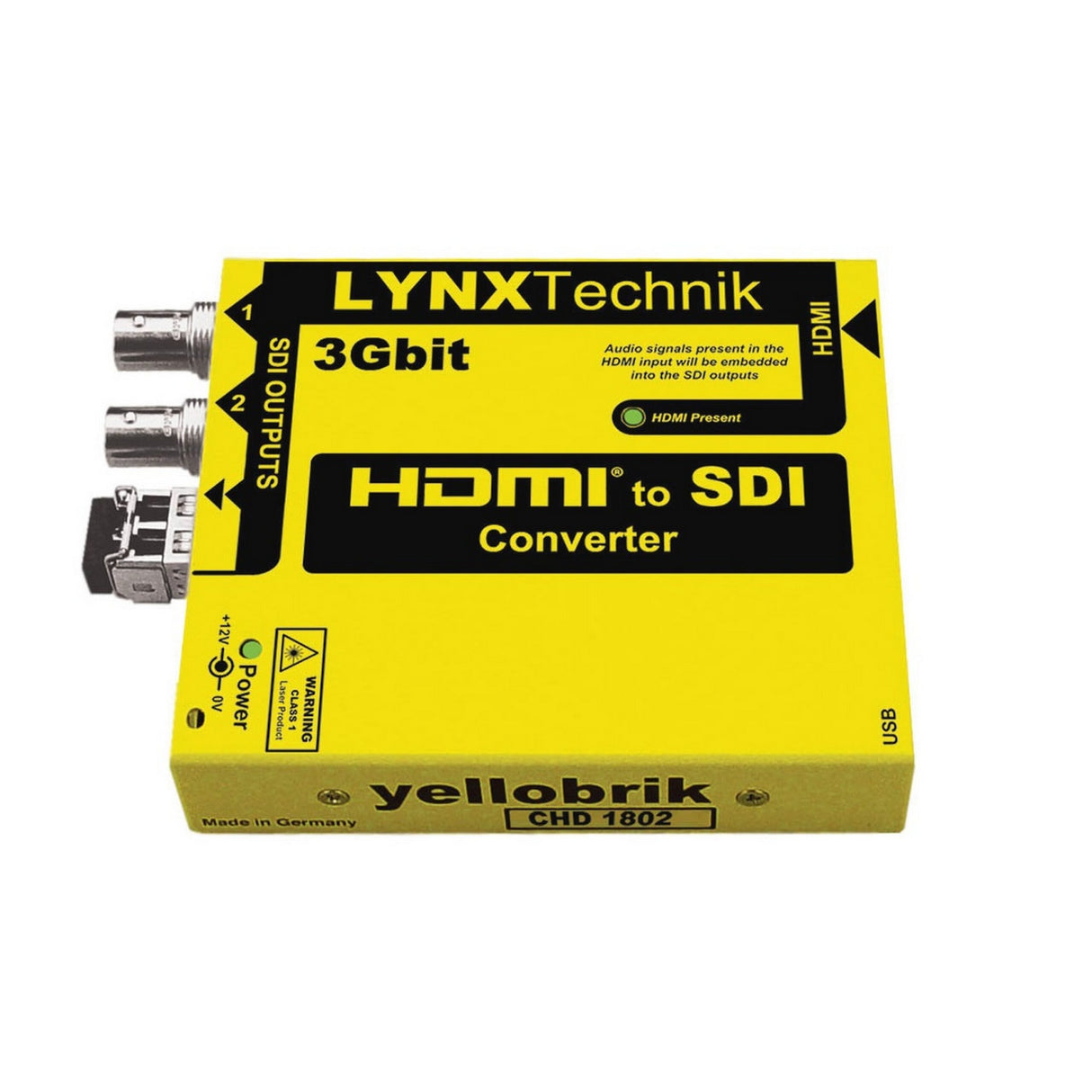 LYNX Technik Yellobrik CHD 1802 HDMI to 3G SDI Converter with SFP Module Port