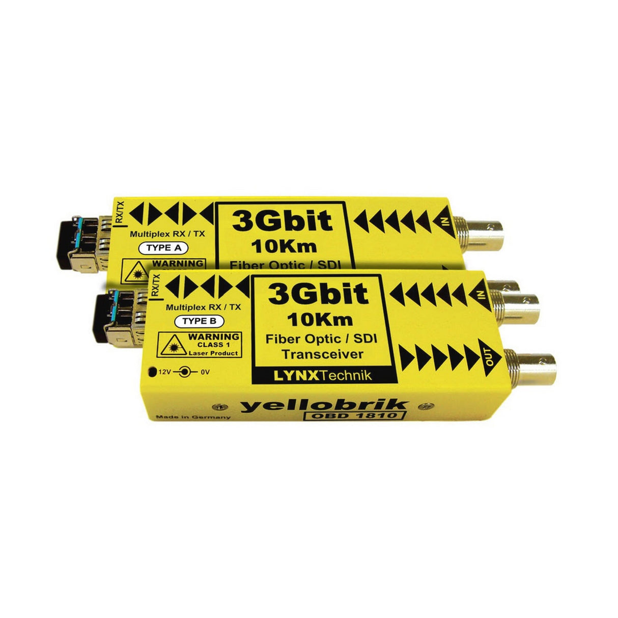 LYNX Technik Yellobrik OBD 1810 SD/HD/3G Bidirectional SD/Fiber Transceiver