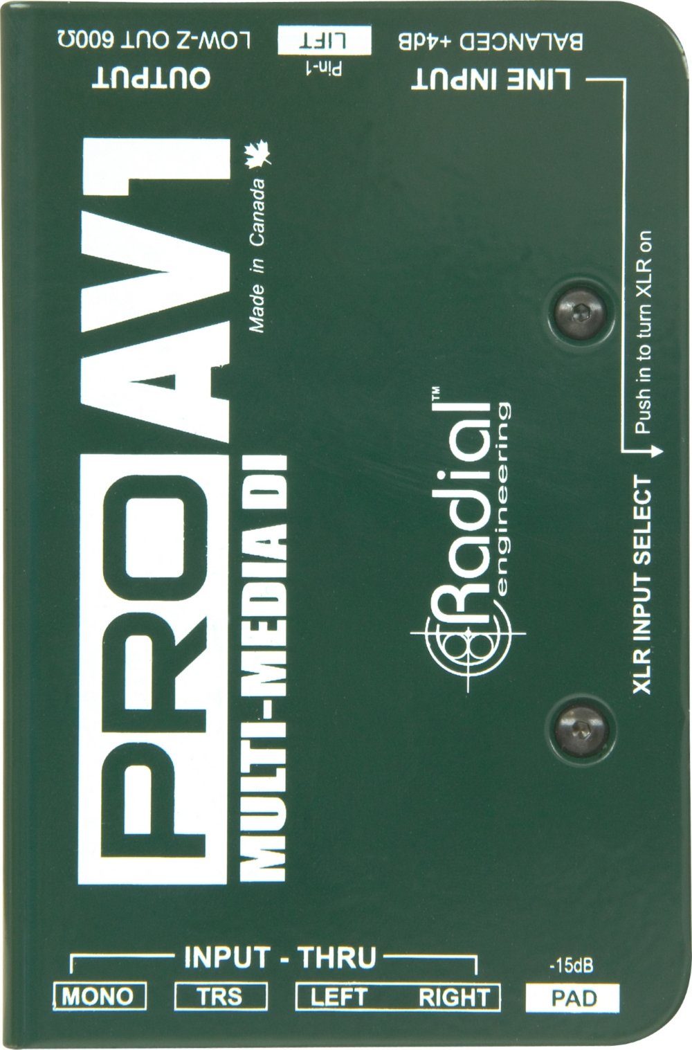 Radial ProAV1 Single Channel Passive Direct Injection Box