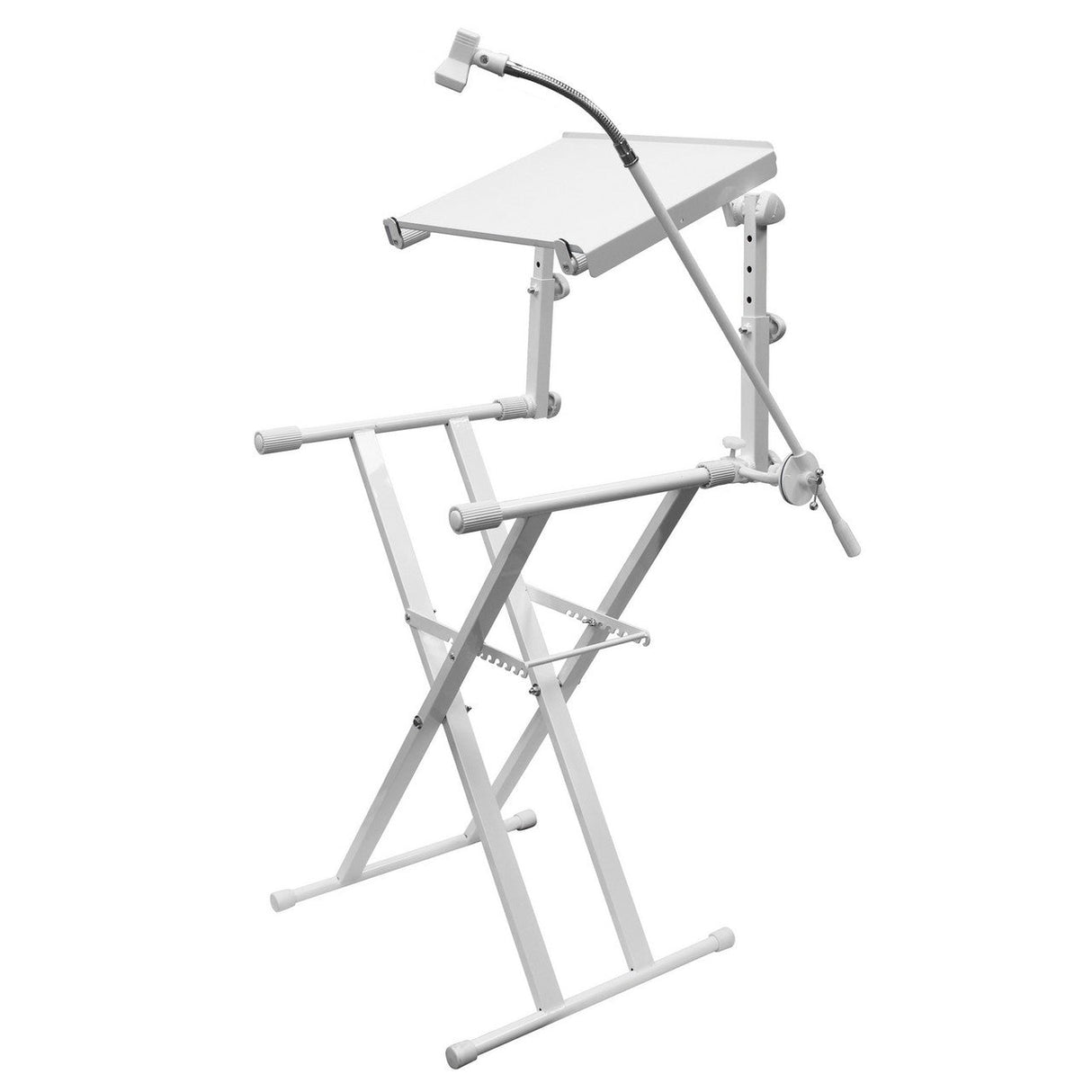 Odyssey X Stand Dual Tier Folding Stand White