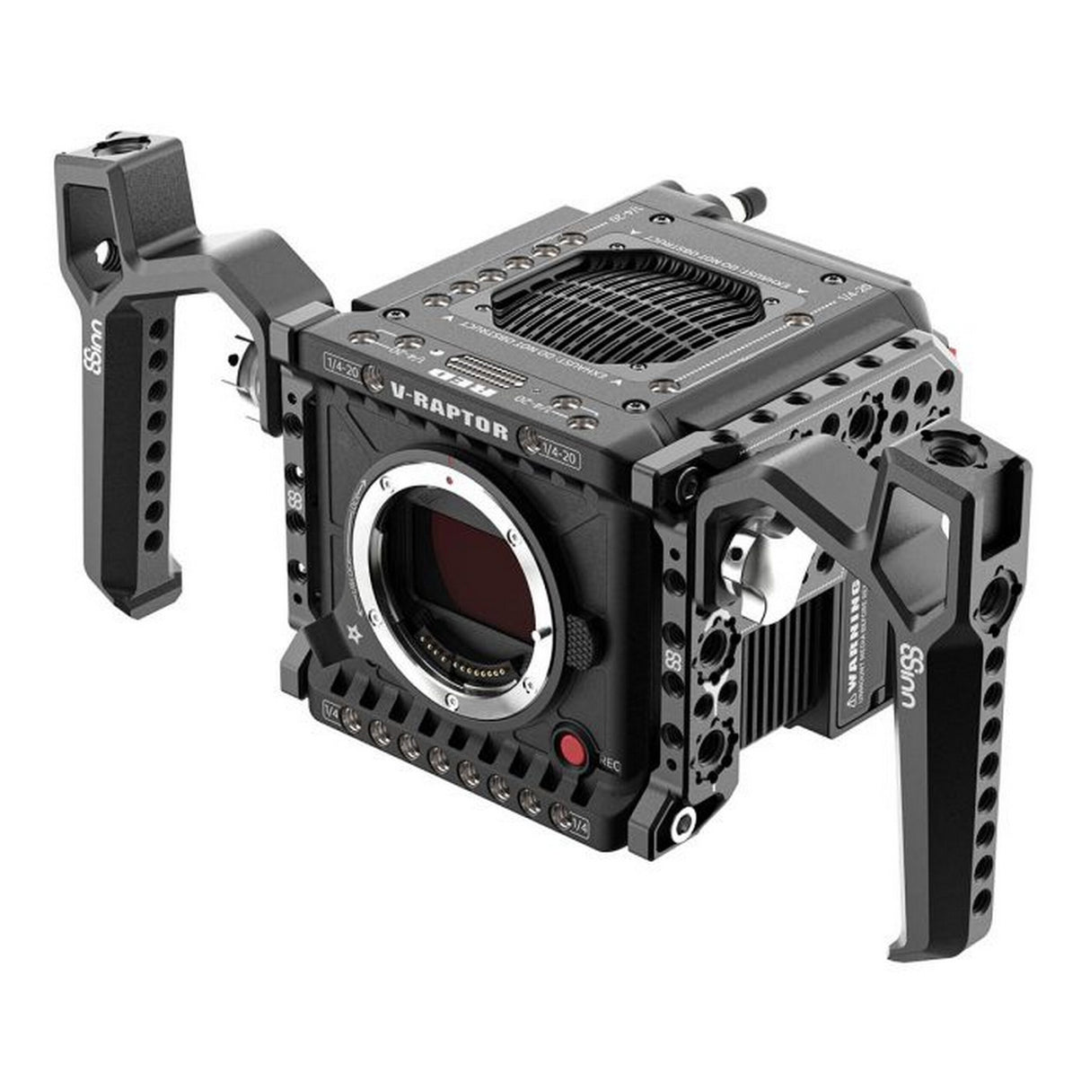 8Sinn 8-RSP-RR+8-LSP-RR+2PCS8-THBRAVEN Right and Left Side Plate for RED V-RAPTOR with Dual Black Raven Top Handles