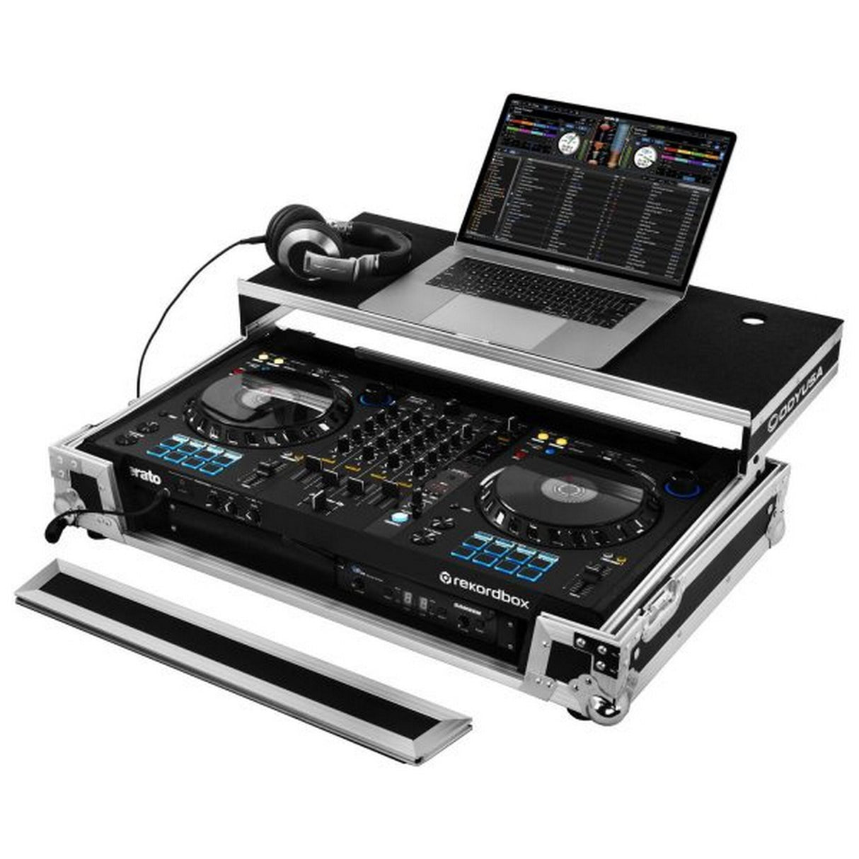 Odyssey ATA 1U Flight Case with Glide Laptop Platform for Pioneer DDJ-FLX6