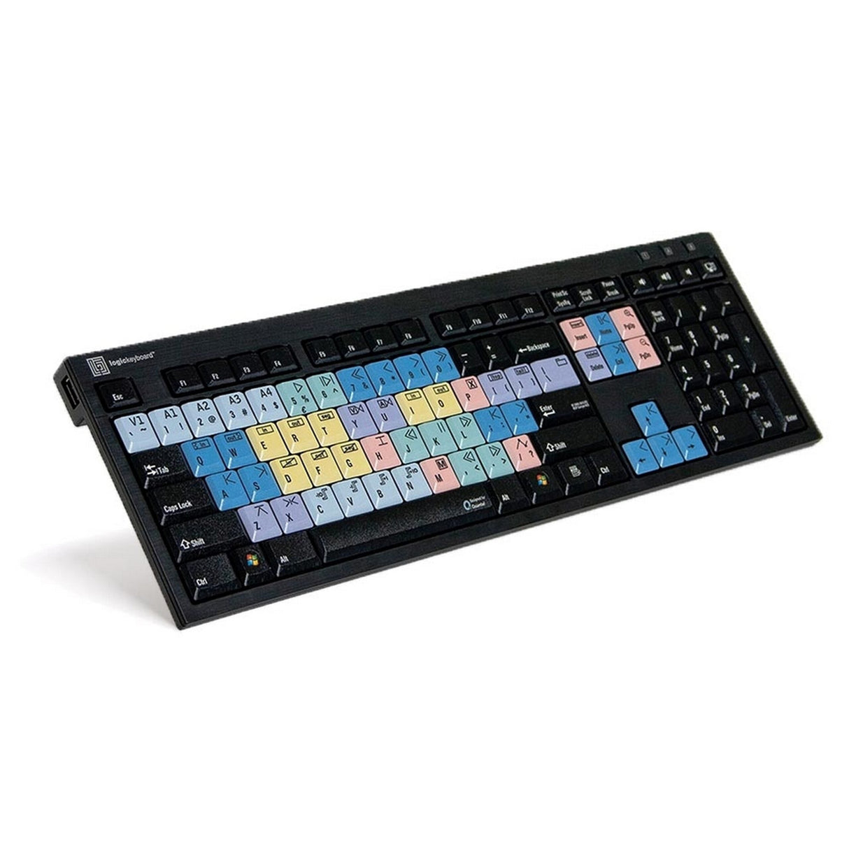 Logickeyboard Quantel PC Nero Line Keyboard, US