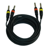 Peavey Unbalanced Dual Cable 1/4 Male to 1/4 Male 3 Meters