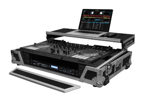 Odyssey Bottom 1U 19-Inch Rack Space Removable Front Panel Glide Style DJ Controller Case for Denon MCX8000