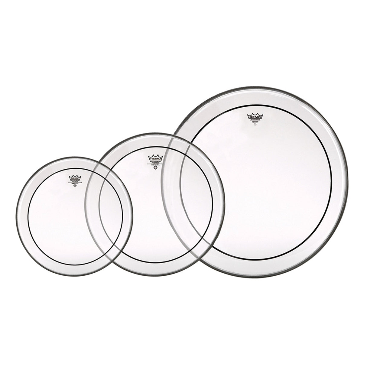 Remo Pinstripe Clear Tom Drumhead Pack with 10, 12, 16-Inch Heads