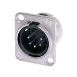 Neutrik NC5MD-L-1 5-Pin XLR Male Connector Chassis Nickel Housing
