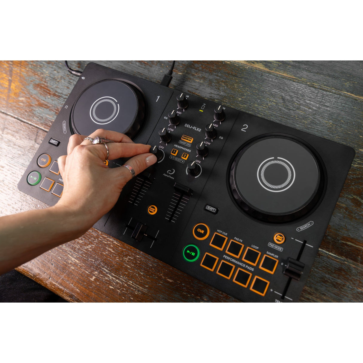 AlphaTheta DDJ-FLX2 Compact 2-Channel DJ Controller