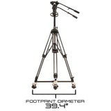 E-Image EI-GH20-KIT GH20 Fluid Head with AT7903 Tripod Pedestal and EI-7004B Dolly