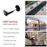 IC Realtime IPEL-B12V-IRW2 12MP IP Indoor/Outdoor Full Size Bullet Camera, White