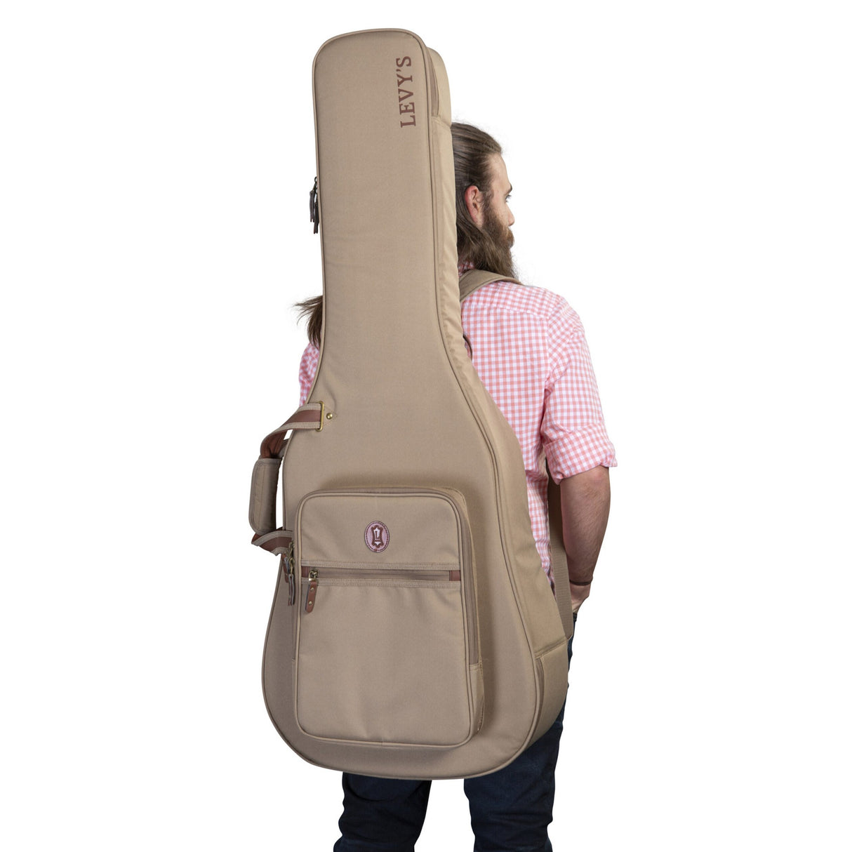 Levy's Deluxe Gig Bag for Dread Guitars, Tan