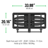 Sanus VLF628B1 Full-Motion Mount for 46-90-Inch Flat Panel TVs