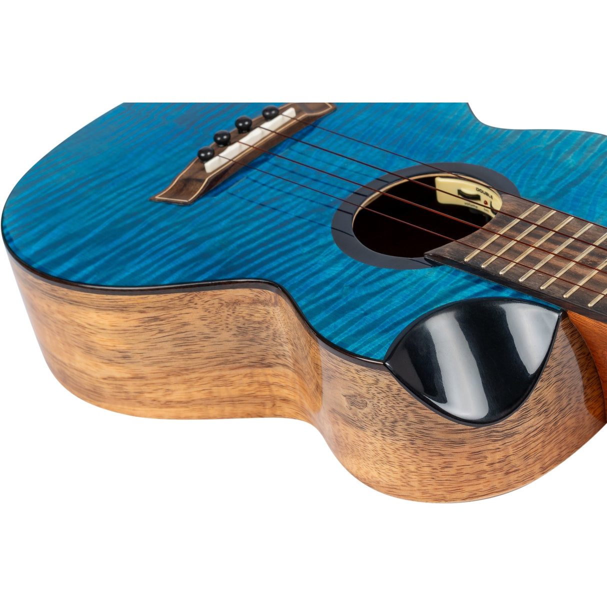 Flight Comet EQ-A Tenor Solid Flamed Maple Rosewood Ukulele, Blue