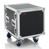 Gator G-TOUR 10U CAST ATA Wood Flight Rack Case with Casters, 10U 17-Inches Deep