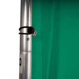 Ikan BD-13F-GRN-F Portable Panoramic Chroma Key Backdrop with Ground Cloth Green