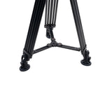 Ikan EG780A2D 2-Stage Aluminum Fluid Head Tripod Kit with Dolly and Adjustable Drag<