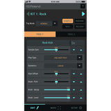 MIDI settings screen on a smartphone with Roland branding