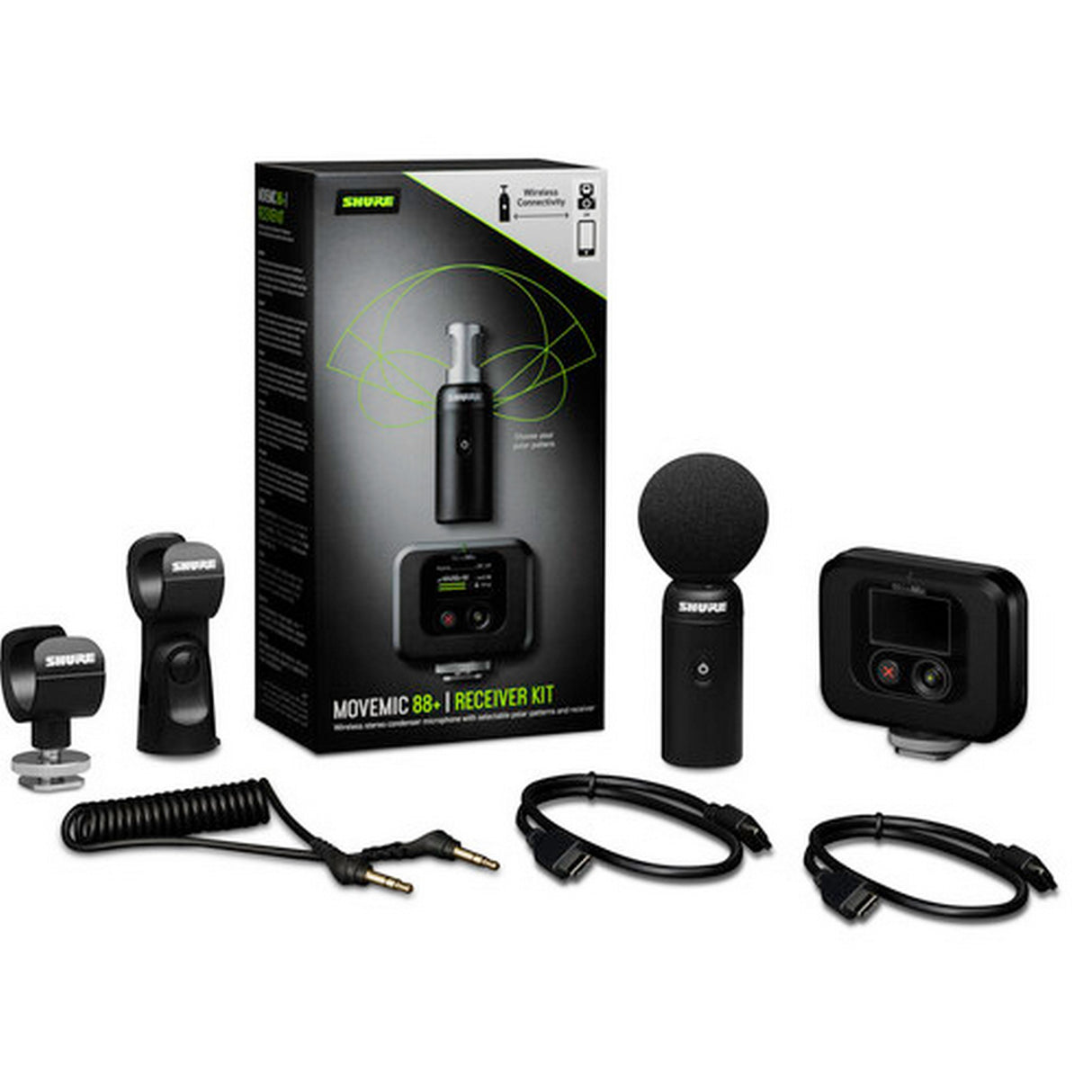 Shure MoveMic 88 Plus Microphone Kit with Receiver and Accessories