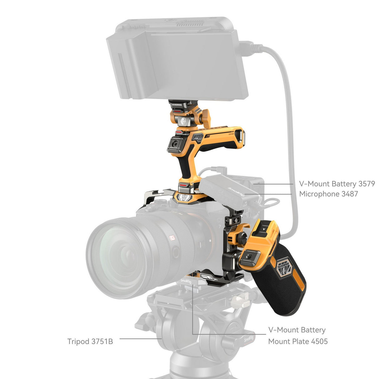 SmallRig 5518 BumbleBee Edition Quick Release Cage Kit for Sony Alpha 7R V / Alpha 7 IV / Alpha 7S III