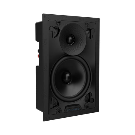 Sonance VX Series 6-Inch Rectangle In-Wall Speaker with White Micro Trim Grille Pair