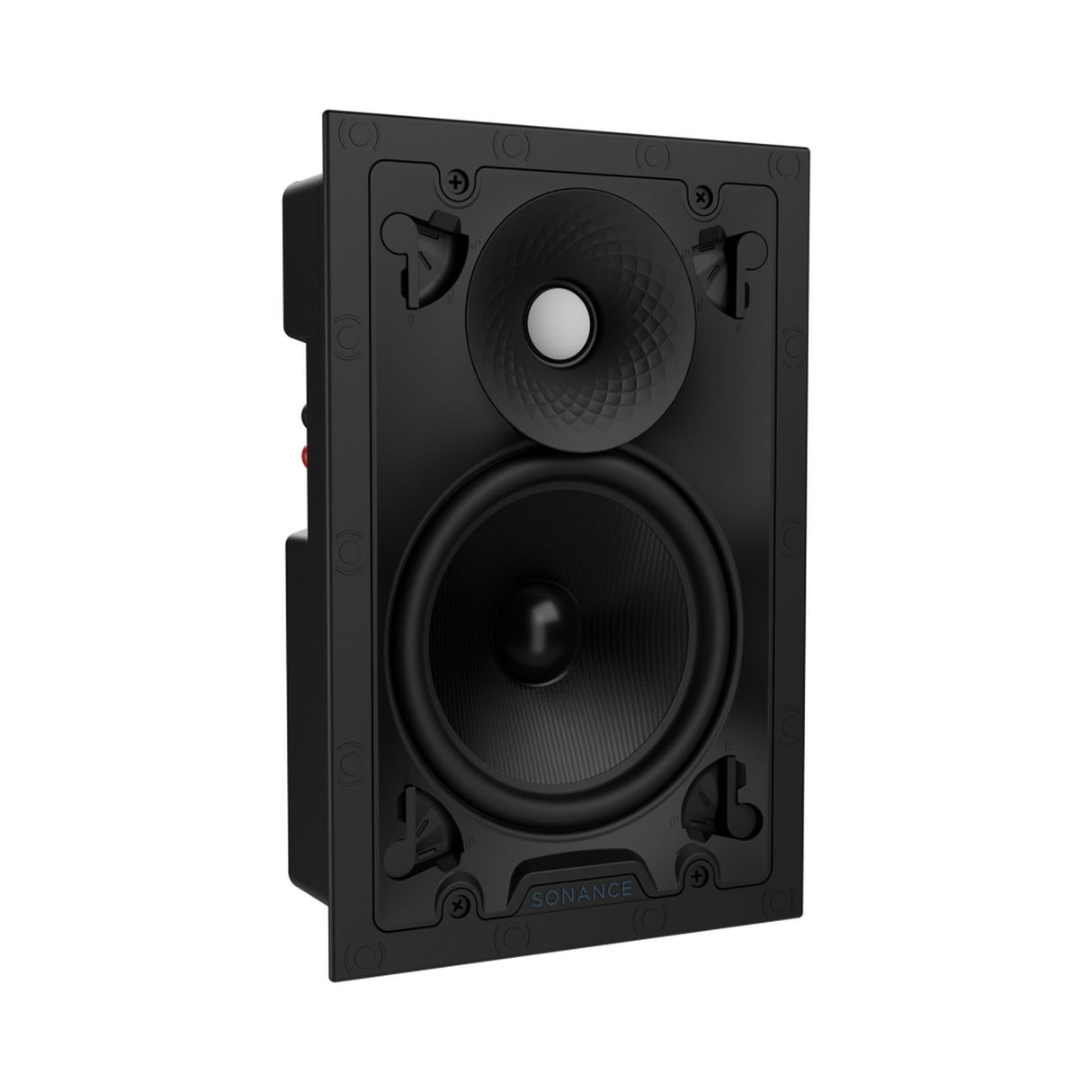 Sonance VX Series 6-Inch Rectangle In-Wall Speaker with White Micro Trim Grille Pair