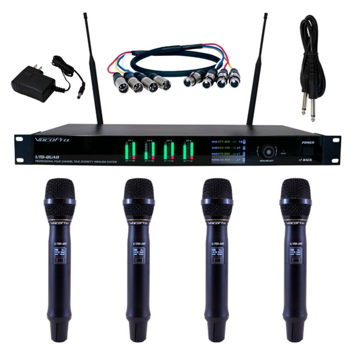 VocoPro UTD-QUAD-PLAY Quad Digital Wireless Headset Microphone System