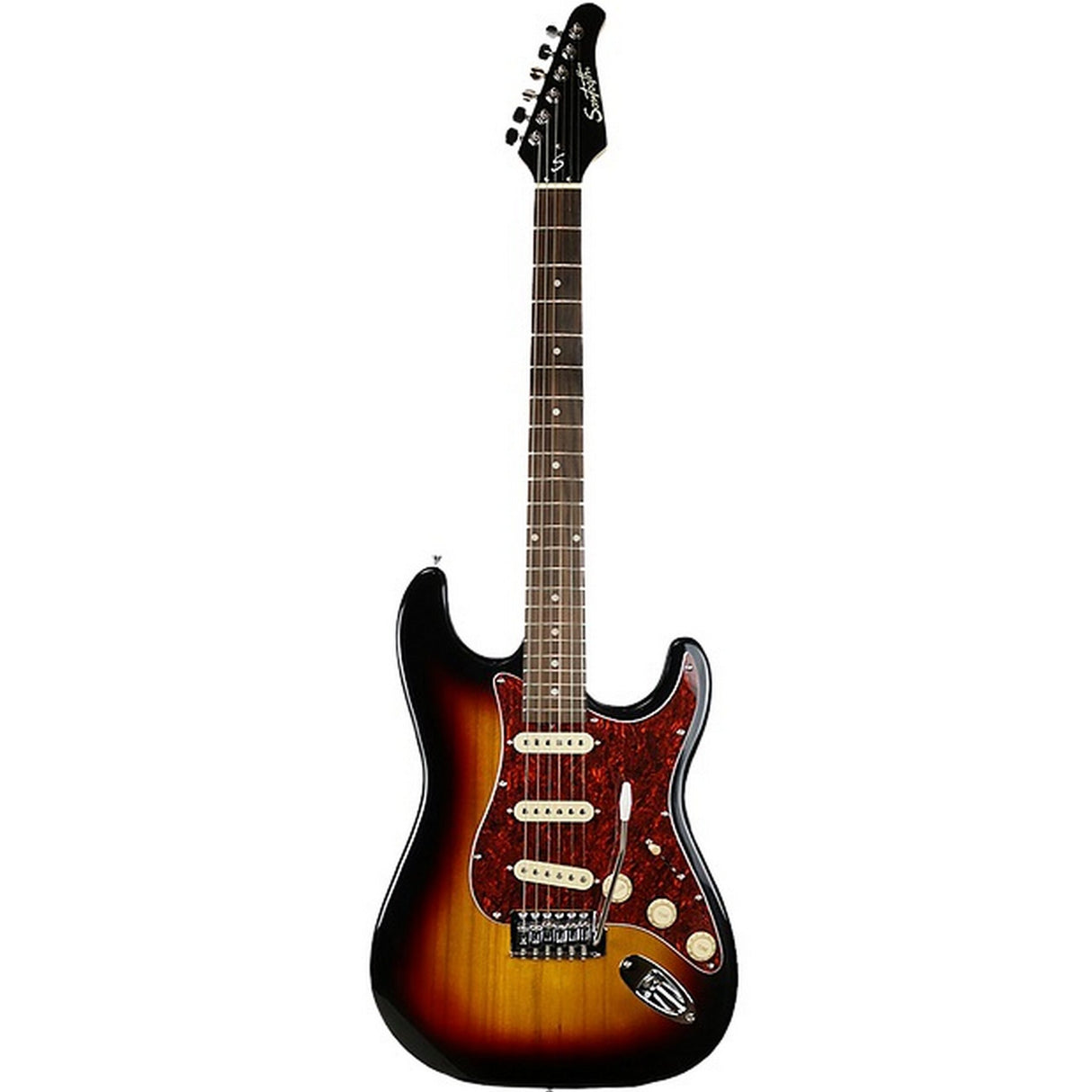 Sawtooth ES Series Electric Guitar, Sunburst/Tortoise