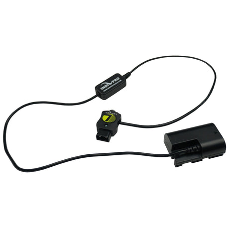 IndiPRO SCPTLP6 SafeTap Connector Regulated Cable to Canon LP-E6 type Dummy Battery 28 Inch Cord
