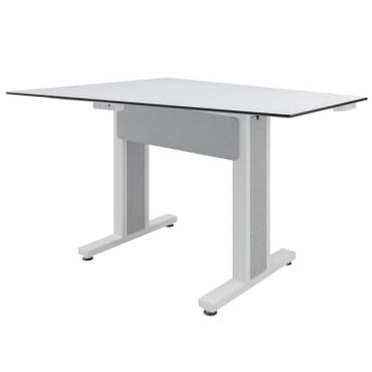 Middle Atlantic TBL-ANG-3P-CH-WW Forum 3 Person Angle Table, Counter Height, Light Finish, 38 Inches