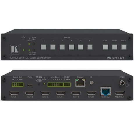 Kramer VS-611DT 4K60 HDMI HDBaseT PoE Auto Switcher