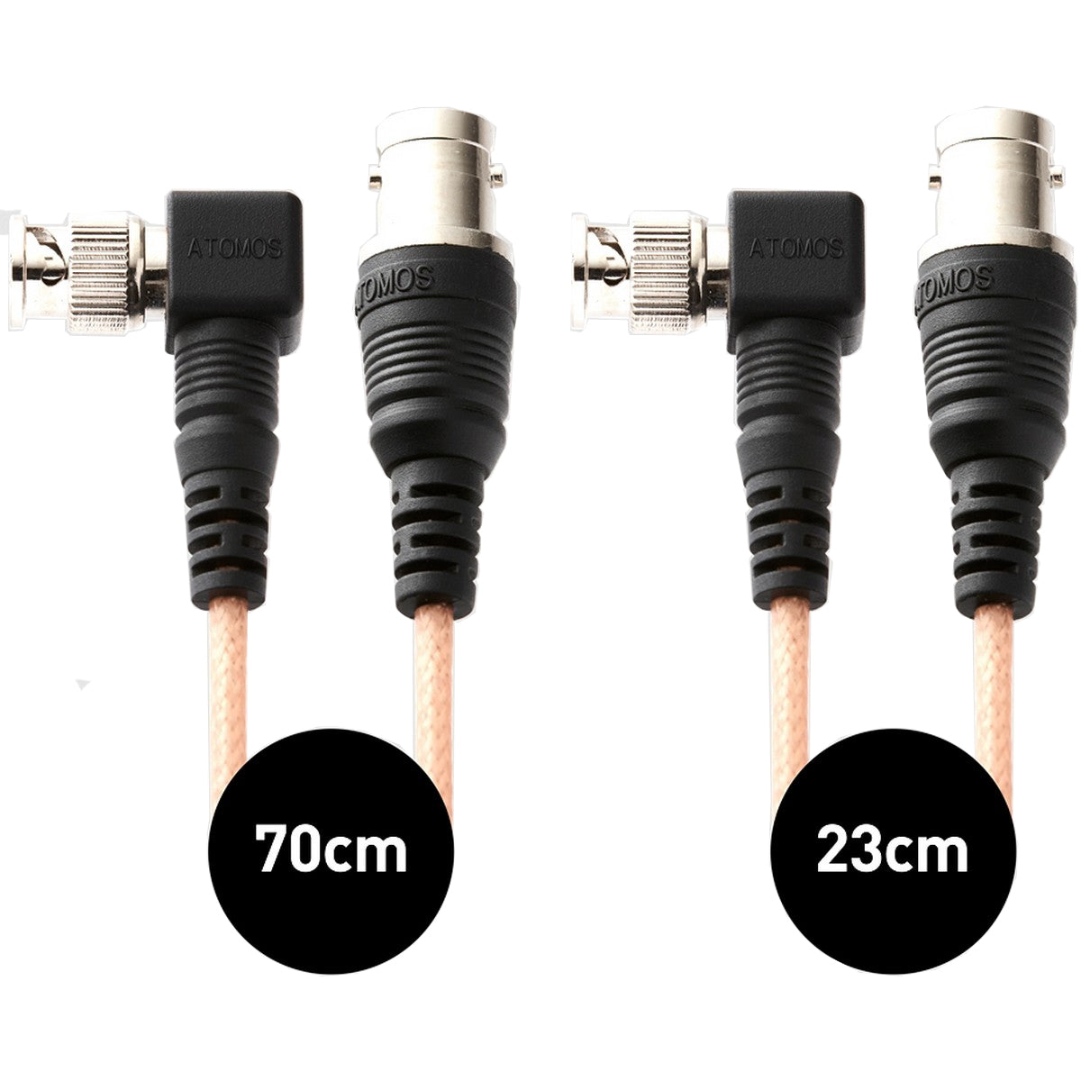 Atomos 1x 23cm Right Angled and 1x 70cm Samurai SDI Cables