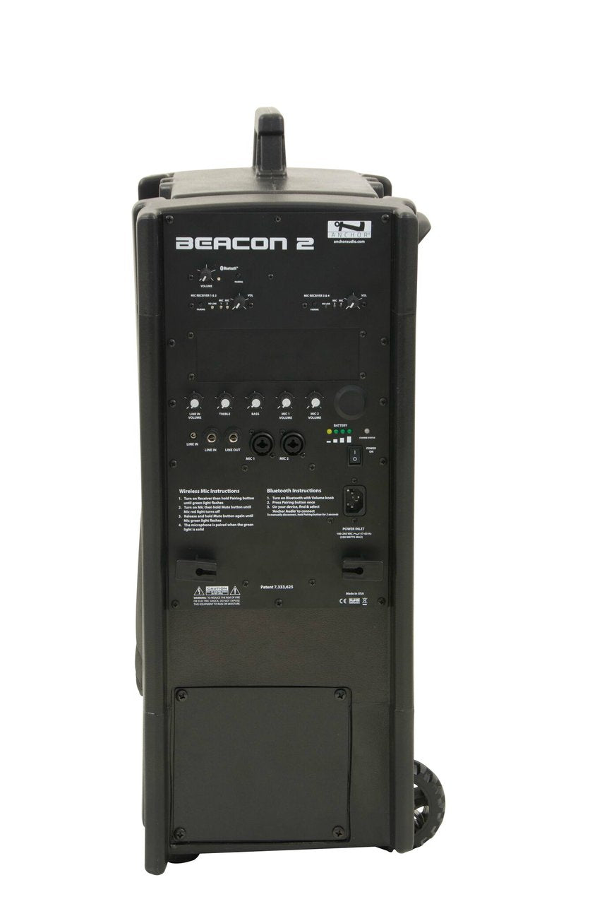 Anchor Audio BEA2-U4 Beacon 2 with Built-in Bluetooth and 2 Dual Wireless Mic Receivers (Used)