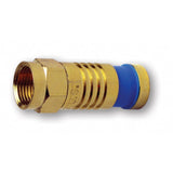 Platinum Tools 18004 F RG6Q Compression Gold Plated Blue 100-Piece