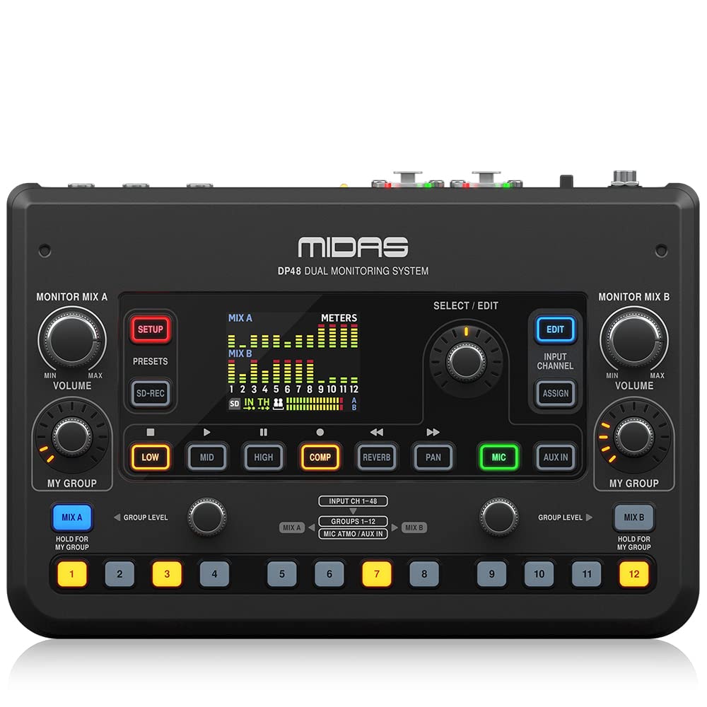 Midas DP48 Dual 48 Channel Personal Monitor Mixer with SD Card Recorder