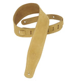 Levy’s 2 1/2-Inch Suede Guitar Strap with Suede Backing Tan - accessories