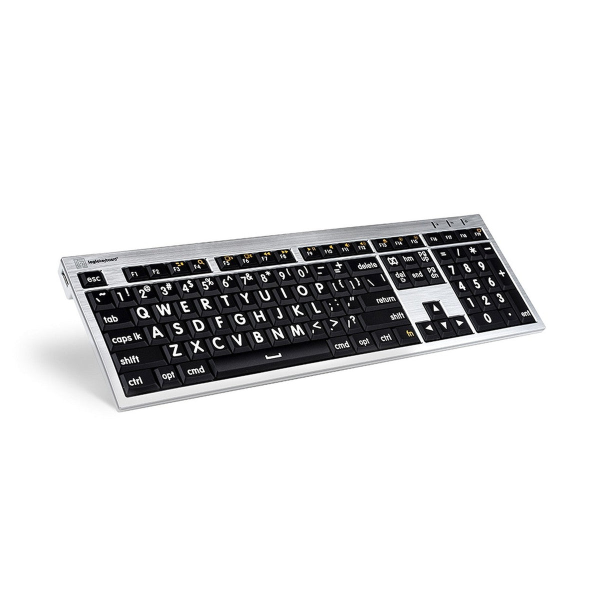 Logickeyboard Largeprint White on Black Mac ALBA Keyboard