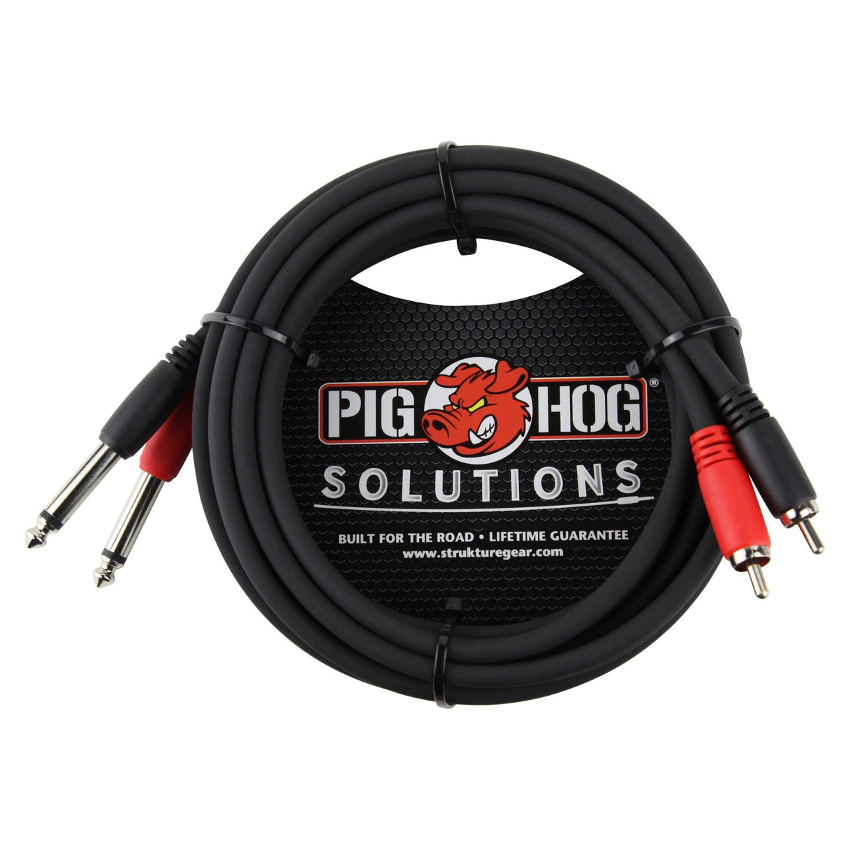 Pig Hog PD-R1410 10-Foot RCA-1/4-Inch Dual Cable