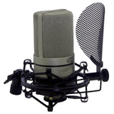 MXL 990 Bundle Pro Grade Condenser Mic Set with SMP-1 integrated metal pop filter shock mount and 20 ft balanced XLR cable