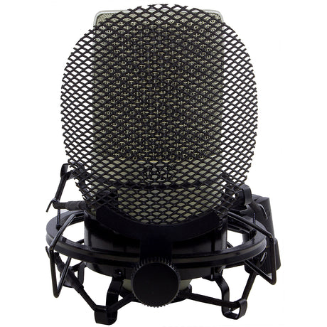 MXL 990 Bundle Pro Grade Condenser Mic Set with SMP-1 integrated metal pop filter shock mount and 20 ft balanced XLR cable