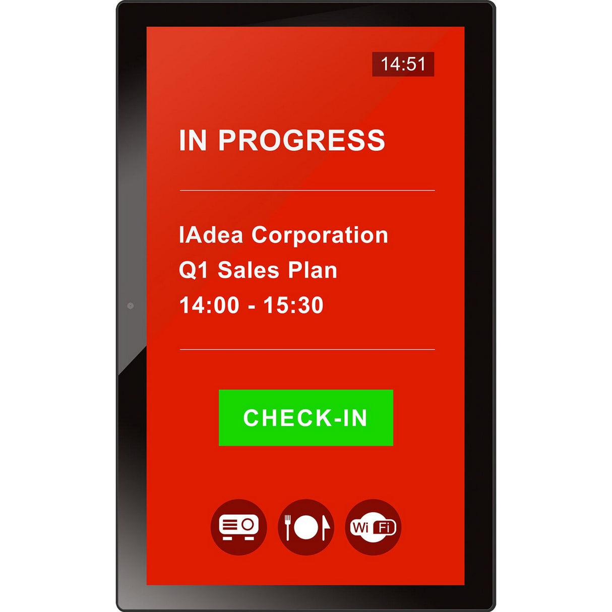 IAdea XDS-2285 22 Inch All-In-One Digital Meeting Roomboard Door Sign