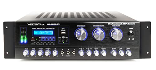 VocoPro DA-9808-RV 600W Karaoke Amplifier with 24-Bit DSP Microphone Effect