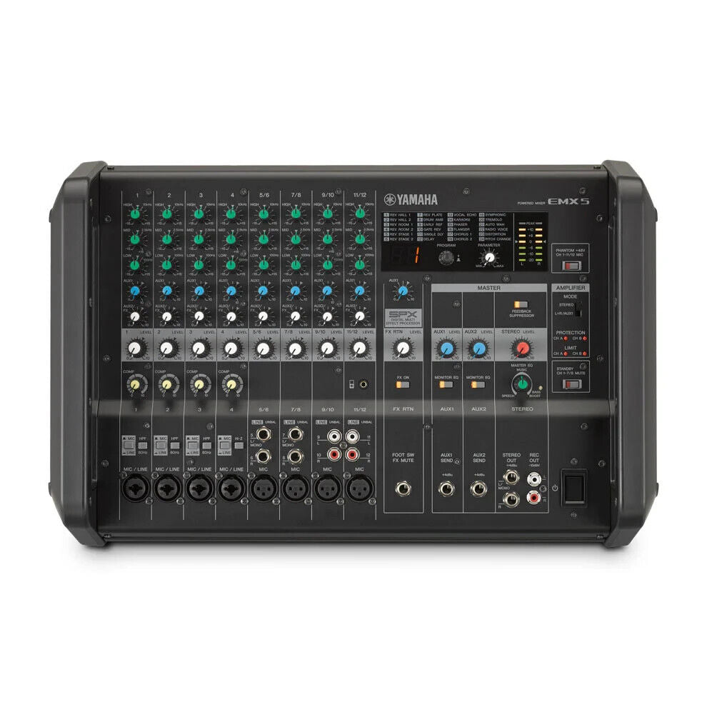 Yamaha EMX5 12 Channel Dual 630W Power Amplified Mixer