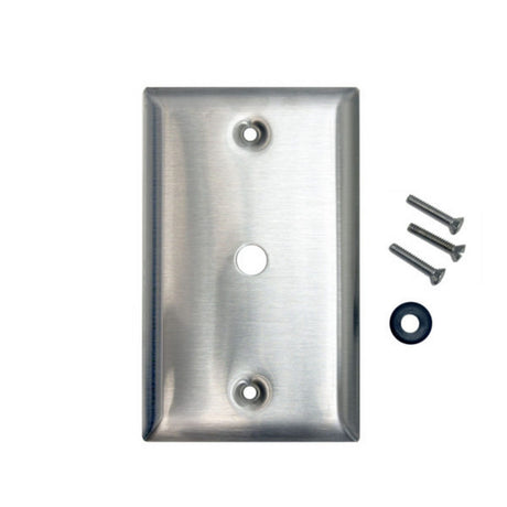 Lowell MCP-14 One-Gang Stainless Steel Punched Wall Plate