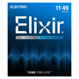 Elixir 12100 Nickel-Plated Steel POLYWEB Electric Guitar Strings - Medium (11-49)