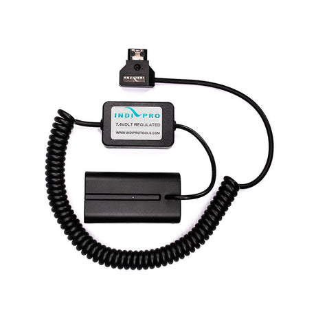 IndiPRO Tools CPTSLS 22 to 42 Inch Coiled D-Tap to Sony L-Series Type Dummy Battery