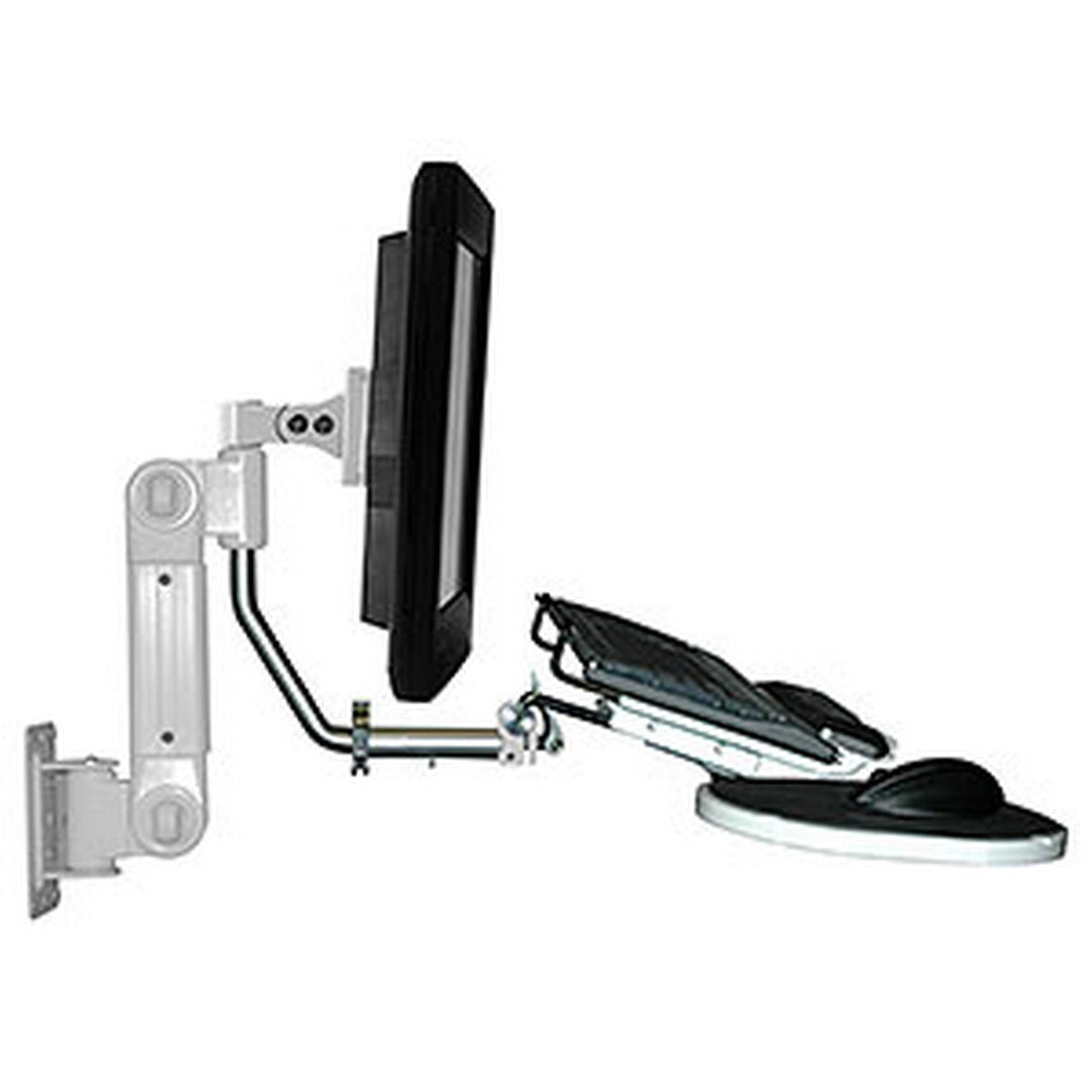 NTI ARM-WL-LCDKB-L Wall Mount LCD Arm with Keyboard/Mouse Holder, White