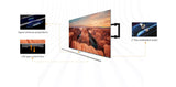 Absen Absenicon X136 136 inch interactive touch display - Smart TV with signal antenna, control box, and embedded audio features on a white background