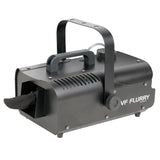 ADJ VF Flurry 600W mobile snow machine with 2 to 5 meter spray distance low high output switch 1L fluid tank and wired remote