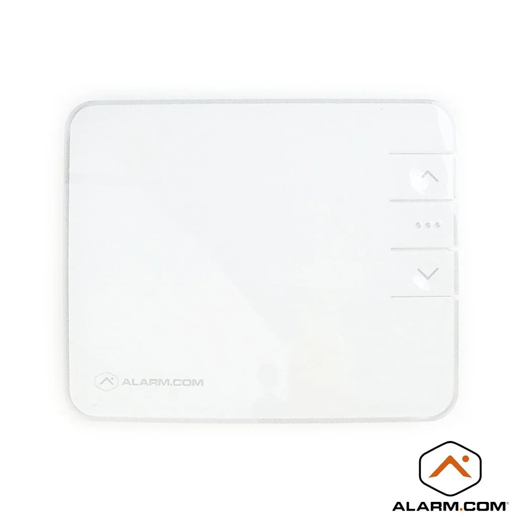 Alarm.com ADC-T2000-RC smart Z-Wave thermostat with 3-stage heat 2-stage cooling remote access smart scheduling and AA battery power