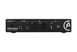 Arturia MiniFuse 2 black USB-C audio interface with dual combo inputs, 48V phantom power, MIDI I/O, USB-A hub, and software pack